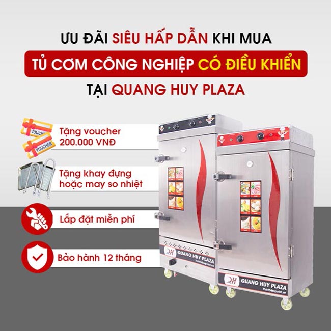Quang Huy sản xuất và phân phối tủ cơm với giá ưu đãi 