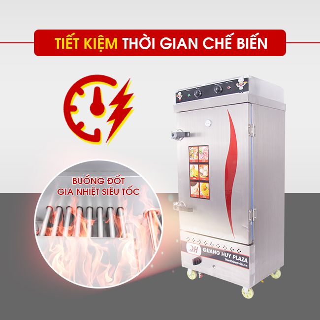 Tiết kiệm thời gian chế biến khi sử dụng nồi nấu cơm công nghiệp Quang Huy