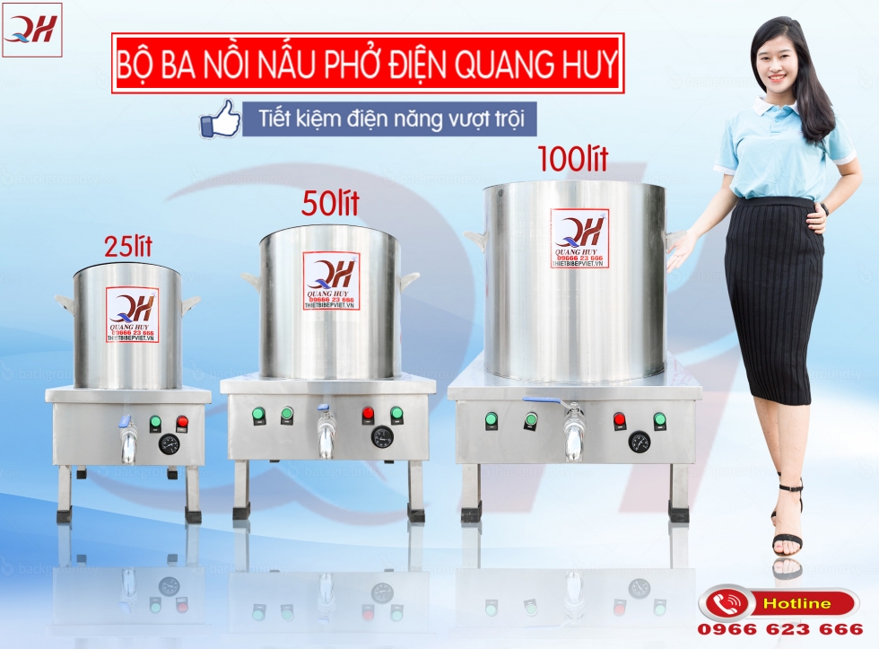 Sản phẩm Bộ nồi nấu phở bằng điện tại Quang Huy cung cấp.