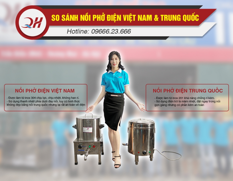 So sánh nồi nấu phở bằng điện Quang Huy
