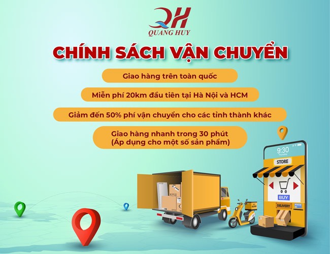 Chính sách vận chuyển tủ cơm Quang Huy
