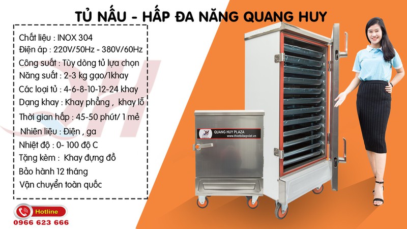 Tủ nấu cơm công nghiệp tại Quang Huy