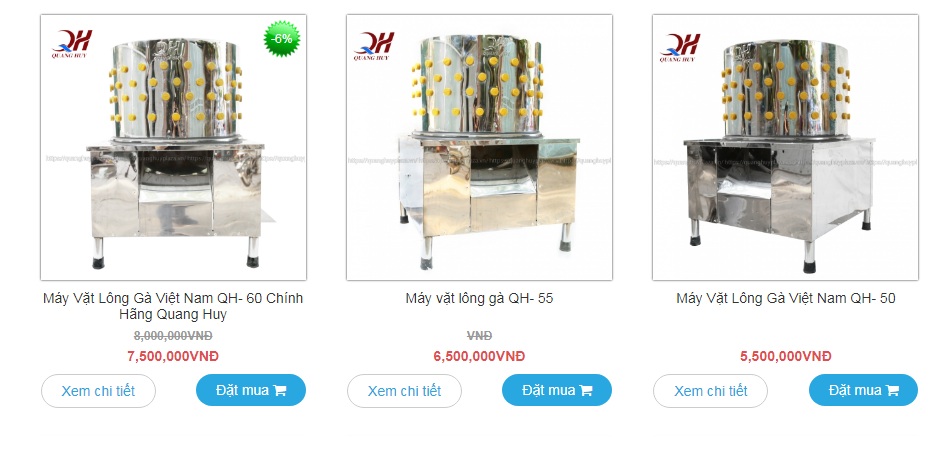 Sản phẩm máy vặt lông gà giá rẻ tại Quang Huy cung cấp