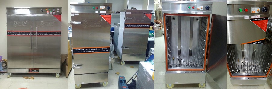 Các sản phẩm tủ nấu cơm công nghiệp cung cấp tại Quang Huy. ​